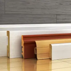 Variedad de rodapiés de madera y PVC en diferentes acabados, listos para instalar. Aprende como poner rodapiés y renueva tus espacios.