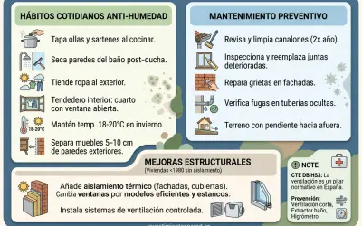 Consejos para evitar el moho en las paredes: ventila, seca, repara grietas y mantén la temperatura.