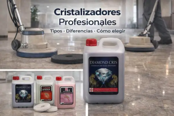 Cristalizadores profesionales para suelo. Productos y máquinas para dar brillo y proteger superficies.